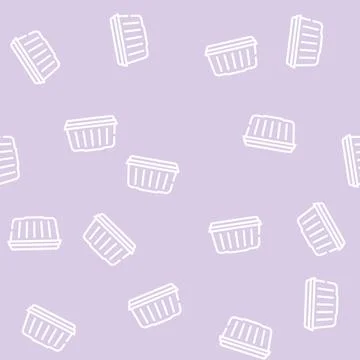 Cake package line vector seamless pattern flat 스톡 일러스트