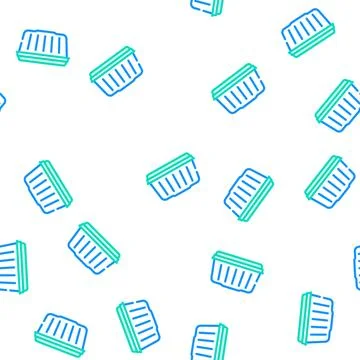 Cake package vector seamless pattern flat Stock Illustration