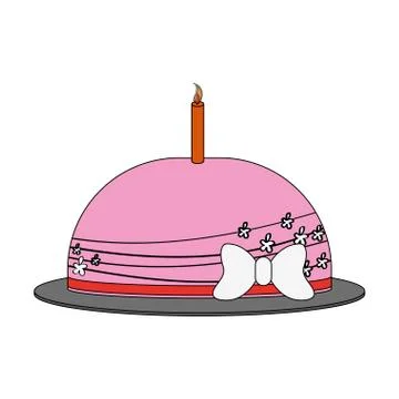 Cake pastry icon image Stock Illustration