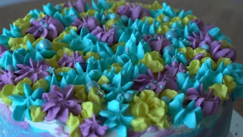 Cake with pastry sprinkles Stock Footage 157006201