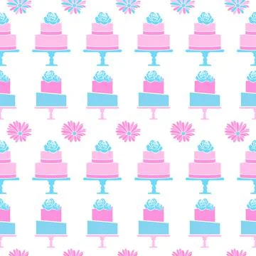 Cake Pattern Background Stock Illustration