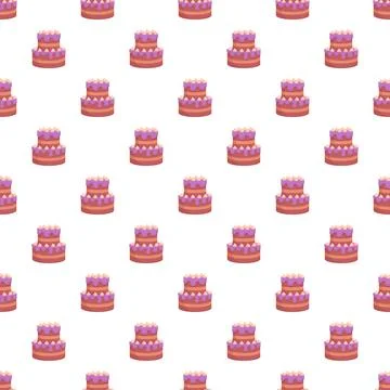 Cake pattern creating festive birthday celebration background Stock Illustration