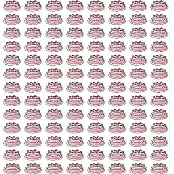 A cake, pattern of paper , fabric with repeating pattern Stock Illustration