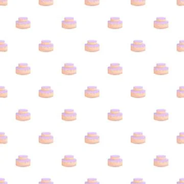 Cake pattern with purple icing creating a repeating background Stock Illustration