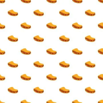 Cake pattern with seamless repeating bakery dessert Stock Illustration