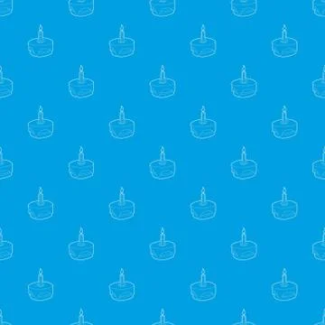 Cake pattern vector seamless blue Stockillustratie