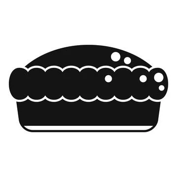 Cake pie icon simple . Sweet fruit Stock Illustration