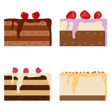 Cake, a piece of cake, sweets 스톡 일러스트