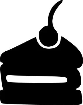 Cake piece icon vector symbol design illustration Stock Illustration