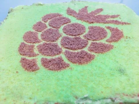 Cake with pineapple ornaments Stock Photos