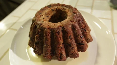 Cake on a plate Stock Footage 44218443