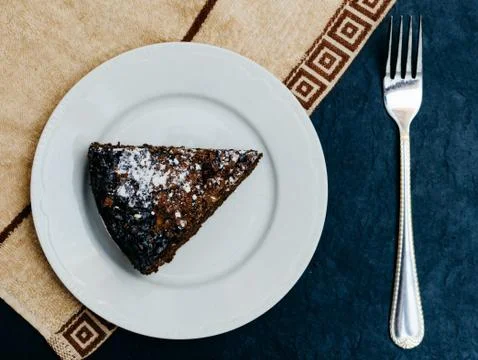 Cake On Plate Stock Photos