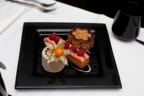 Cake on a plate Stock Photos