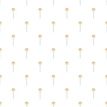 Cake pops flat design seamless pattern background Stock Illustration