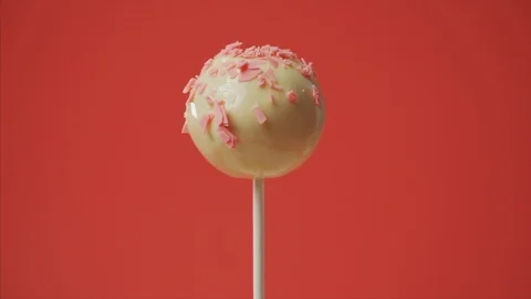 Cake Pops With Pink Sprinkles Stock Footage 106984043