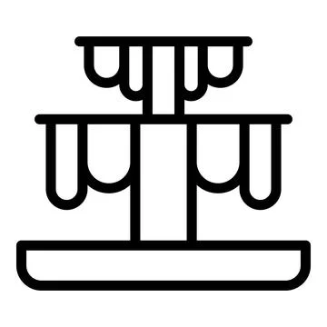 Cake pot icon outline vector. Chocolate candy 스톡 일러스트