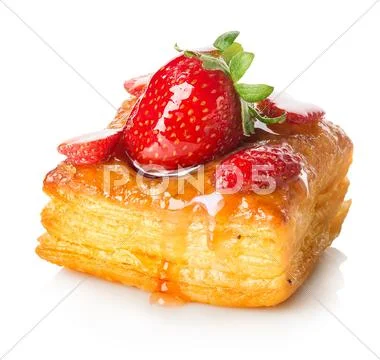 Cake of puff pastry Stock Photos