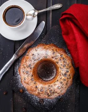Cake with raisin Stock Photos