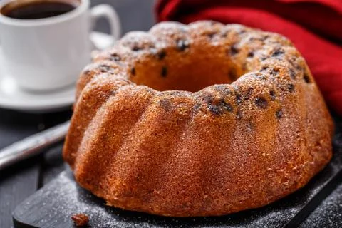Cake with raisin Stock Photos