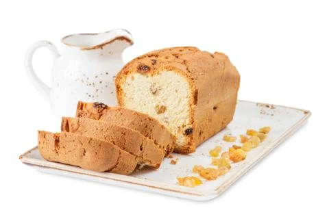 Cake with raisins Stock Photos