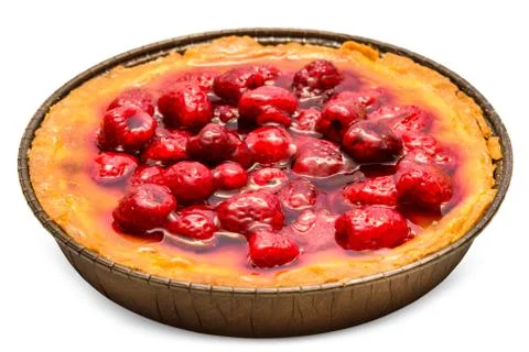 Cake with raspberry Stock Photos