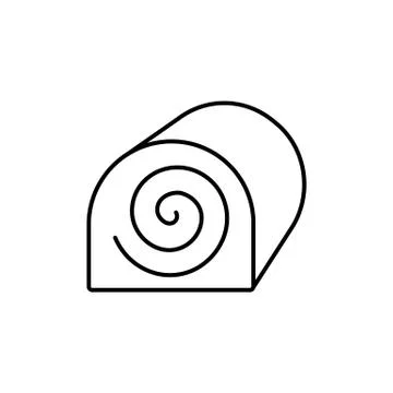 Cake roll icon element of bakery icon for mobile concept and web apps. Thin l Stock Illustration