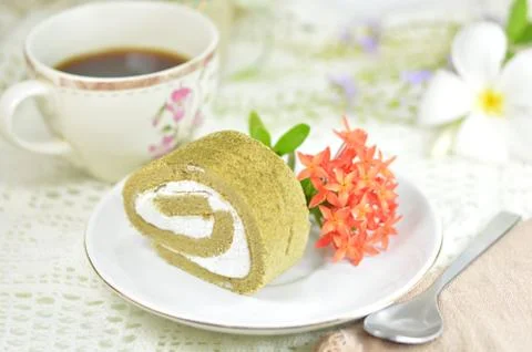 Cake roll Stock Photos