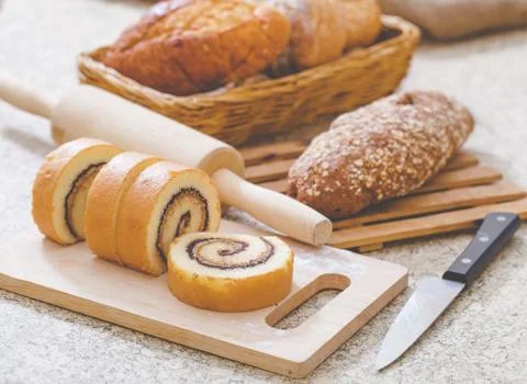 Cake roll Stock Photos