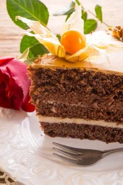 Cake with roses Stock Photos