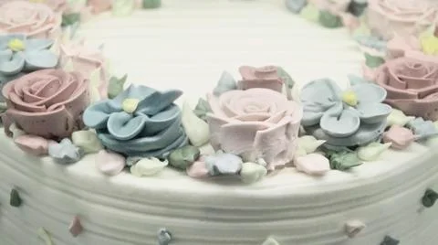 Cake with rosettes Stock Photos