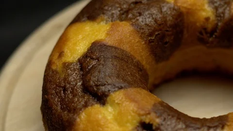 The cake rotates on a rotating table Stock Footage 106755369