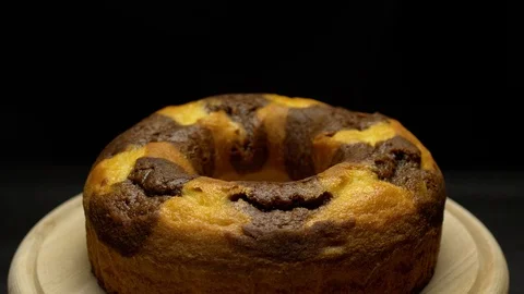 The cake rotates on a rotating table Stock Footage 106755464