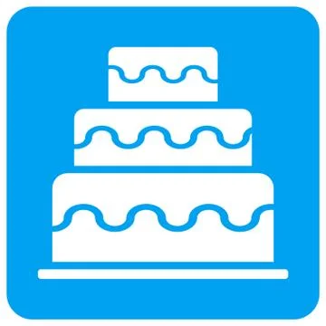 Cake Rounded Square Vector Icon Stock Illustration