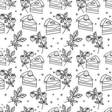 Cake Seamless Pattern Stock Illustration