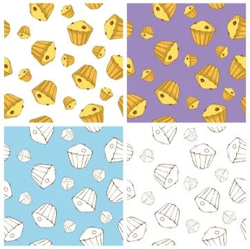 Cake seamless texture Stock Illustration