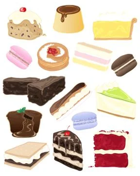 Cake selection Illustrazione stock