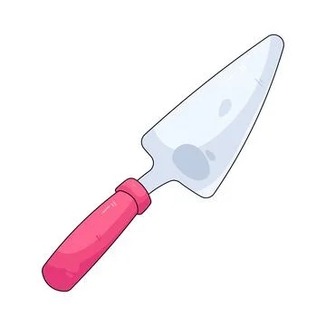 Cake server with pink handle Illustration