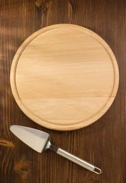 Cake server on wood Stock Photos