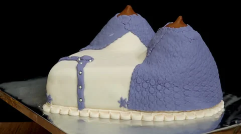 Cake in the shape of a woman's breasts Stock Footage 38977575