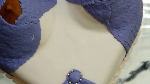 Cake in the shape of a woman's breasts Stock Footage 38977618
