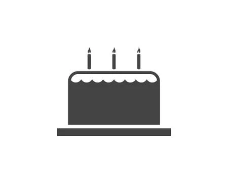 Cake sign icon vector illustration design template Stock Illustration