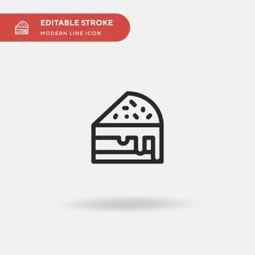 Cake Simple vector icon. Illustration symbol design template for web mobile U イラスト素材