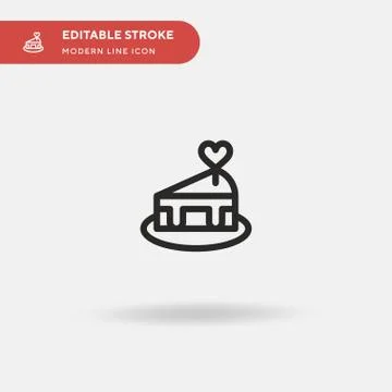 Cake Simple vector icon. Illustration symbol design template for web mobile U 스톡 일러스트