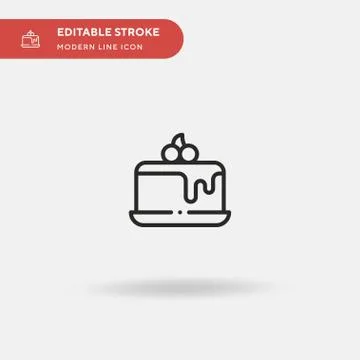 Cake Simple vector icon. Illustration symbol design template for web mobile U Stock Illustration