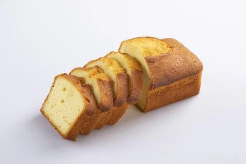 Cake slice and dry cake isolated on white background 写真素材