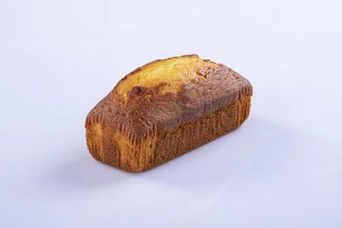 Cake slice and dry cake isolated on white background Stock Photos