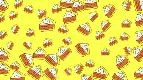 Cake Slice Extravaganza - A Sweet Animated Background. Stock Footage 321844697