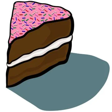 Cake Slice Icing Stock Illustration