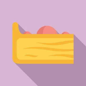 Cake slice icon, flat style イラスト素材