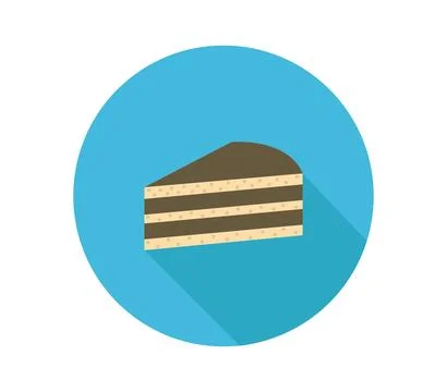 Cake slice icon illustrated in vector on white background Stockillustratie